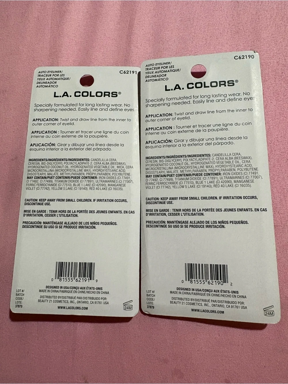 L.A. Colors Auto Eyeliner — Navy & Black Duo